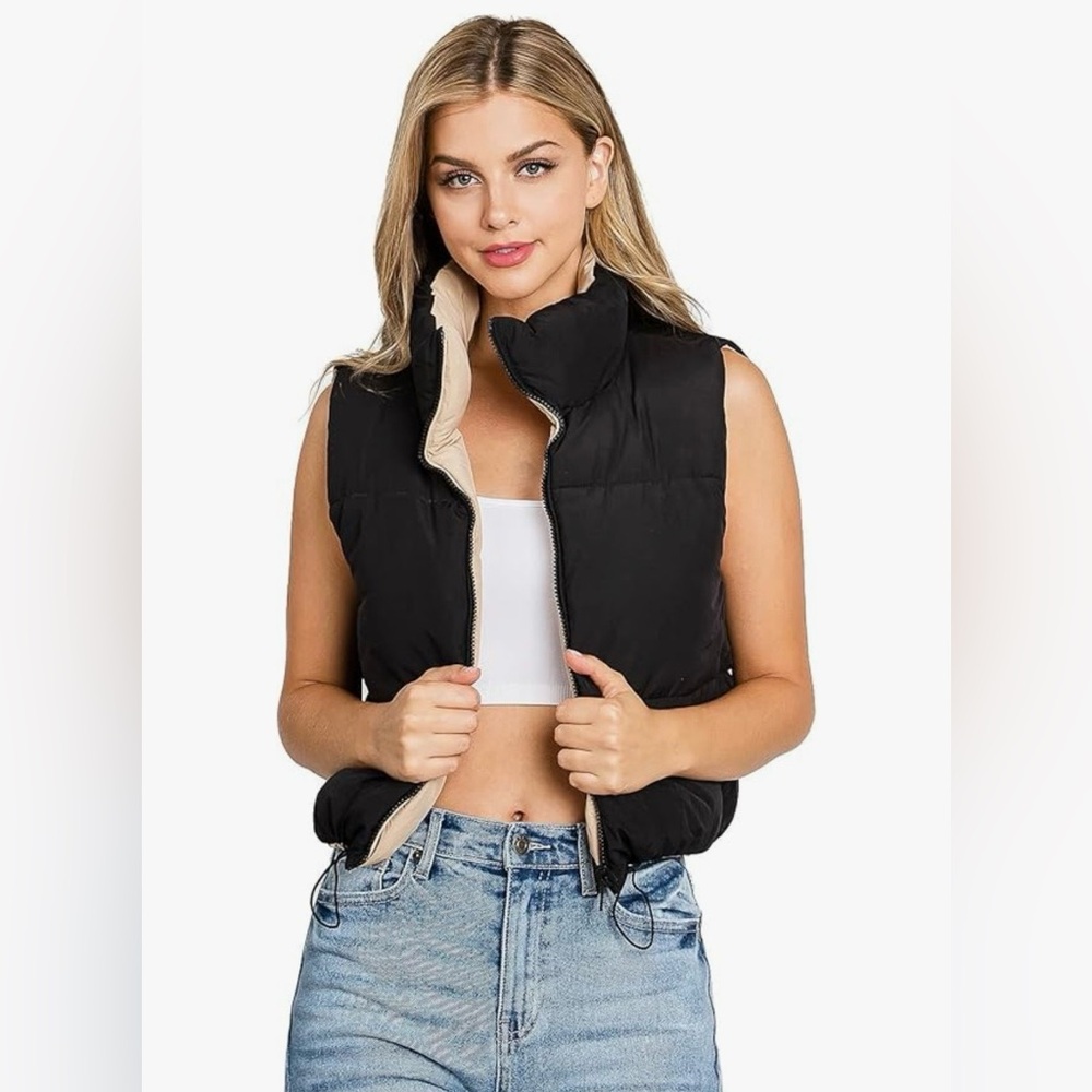 Love Tree cropped reversible vest